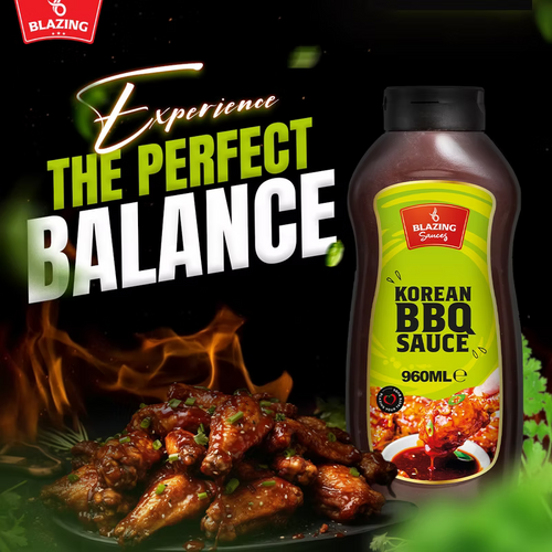 Blazing Korean BBQ Sauce 960ml, Sweet and Smoky Asian Glaze