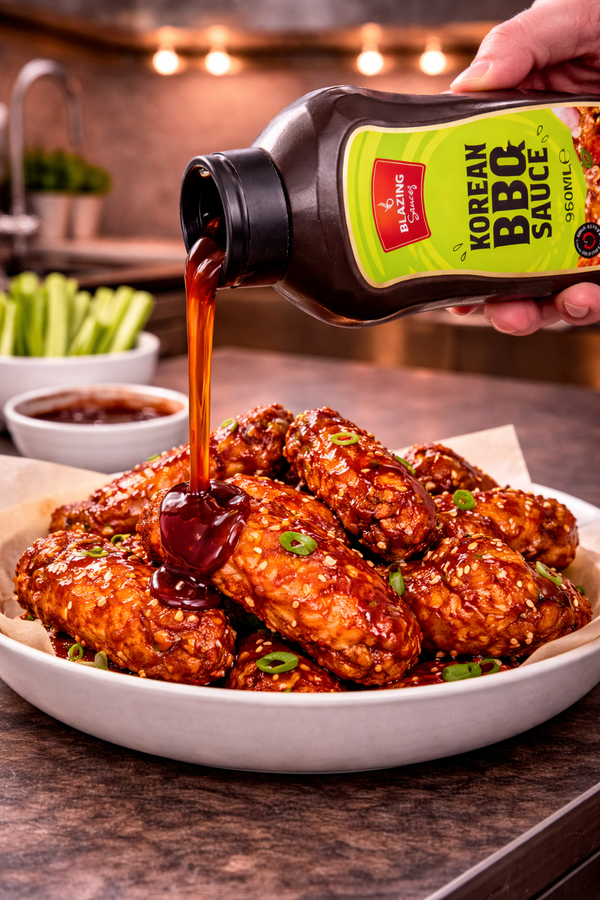 Blazing Korean BBQ Sauce 960ml, Sweet and Smoky Asian Glaze