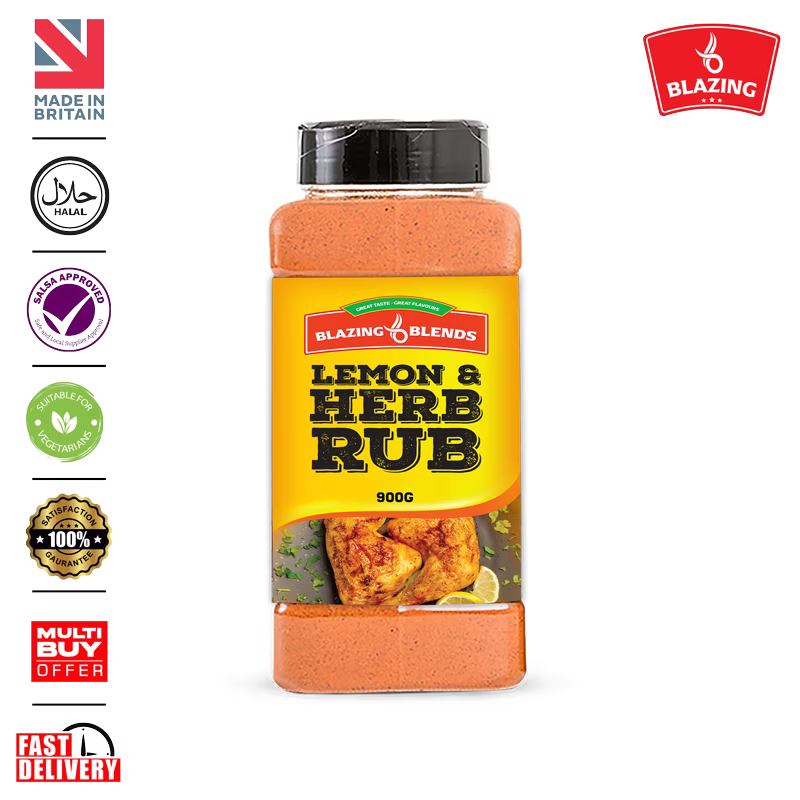 Blazing Lemon & Herb Dry Rub Seasoning 900g