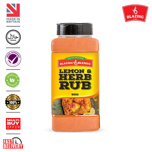 Blazing Lemon & Herb Dry Rub Seasoning 900g
