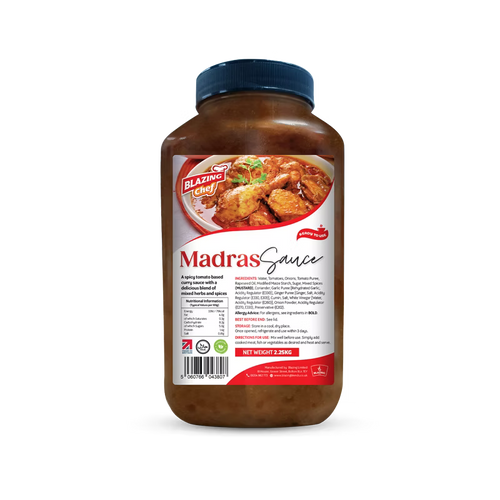 Blazing Madras Curry Sauce 2.25kg, Rich & Spicy Ready-to-Use Indian Style Sauce