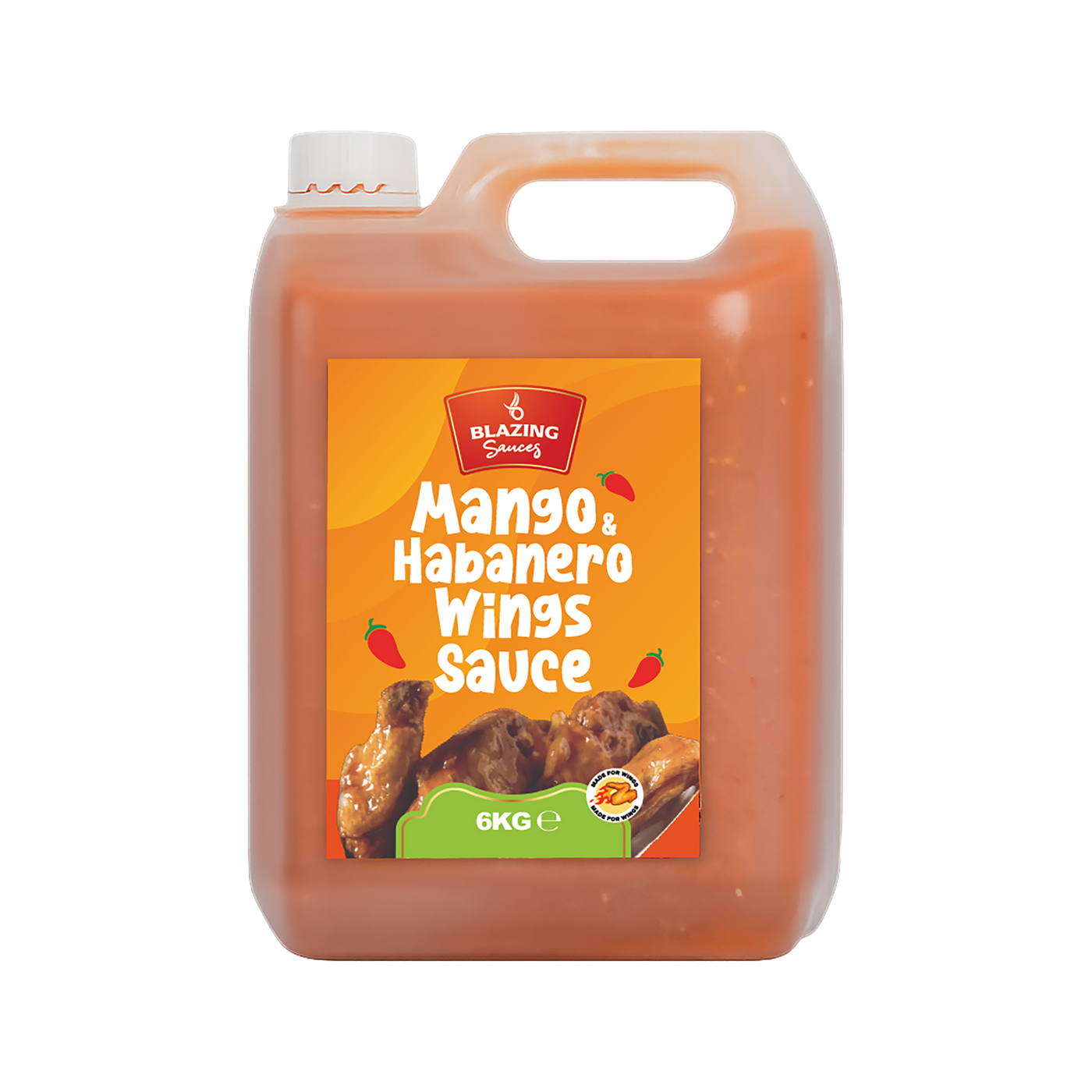 Blazing Mango Habanero Sauce 5kg, Sweet Heat Peri Peri Glaze & Marinade