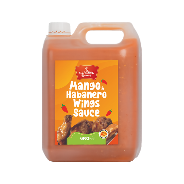 Blazing Mango Habanero Sauce 5kg, Sweet Heat Peri Peri Glaze & Marinade