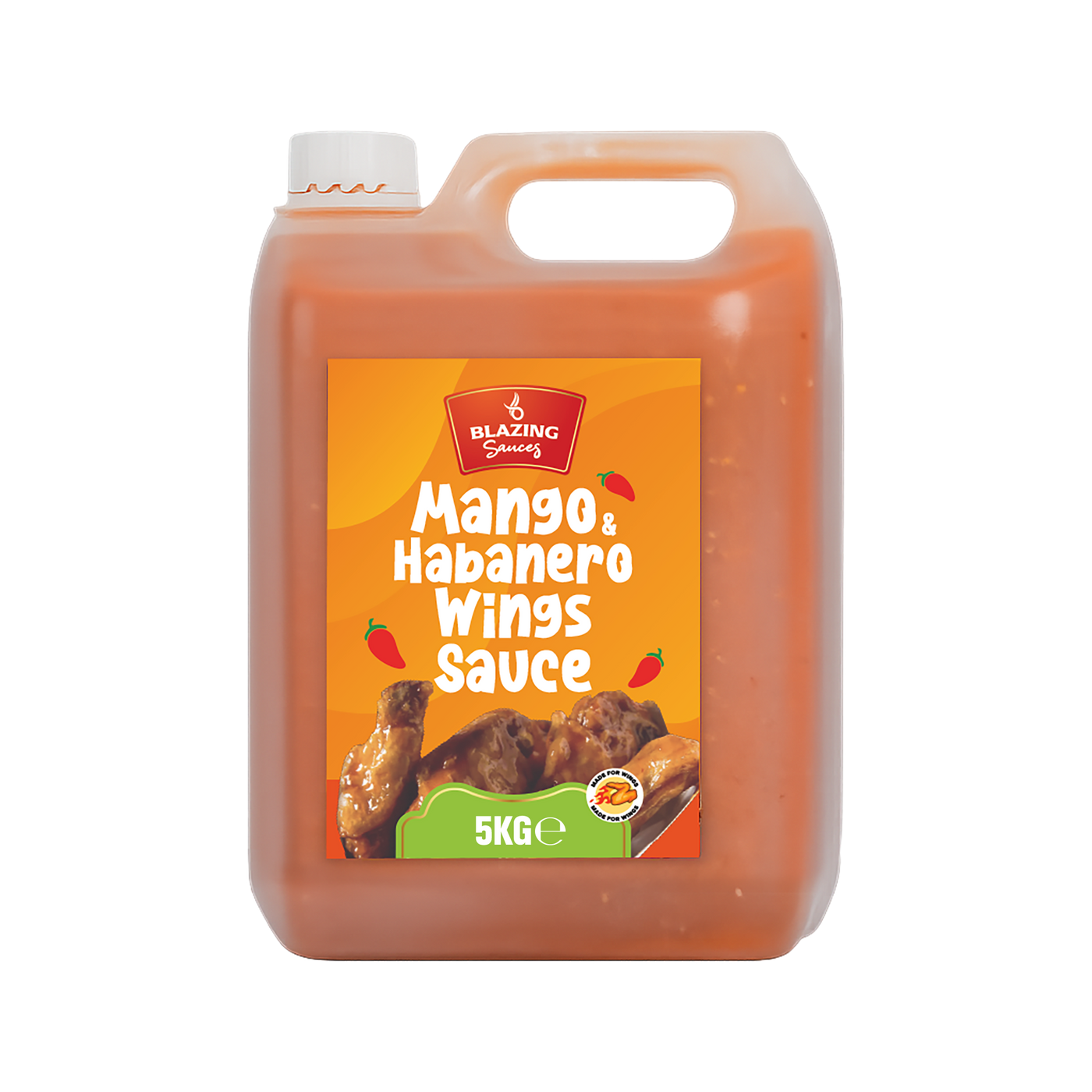 Blazing Mango Habanero Sauce 5kg, Sweet Heat Peri Peri Glaze & Marinade