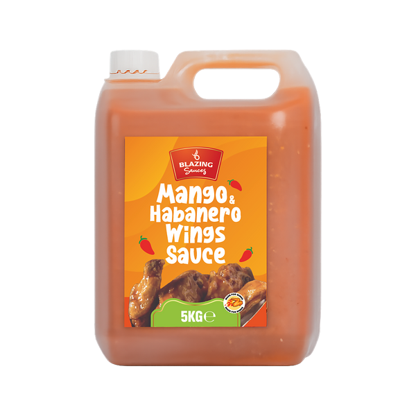 Blazing Mango Habanero Sauce 5kg, Sweet Heat Peri Peri Glaze & Marinade