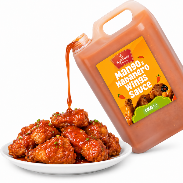 Blazing Mango Habanero Sauce 5kg, Sweet Heat Peri Peri Glaze & Marinade