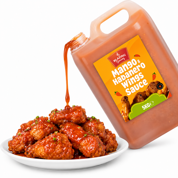 Blazing Mango Habanero Sauce 5kg, Sweet Heat Peri Peri Glaze & Marinade