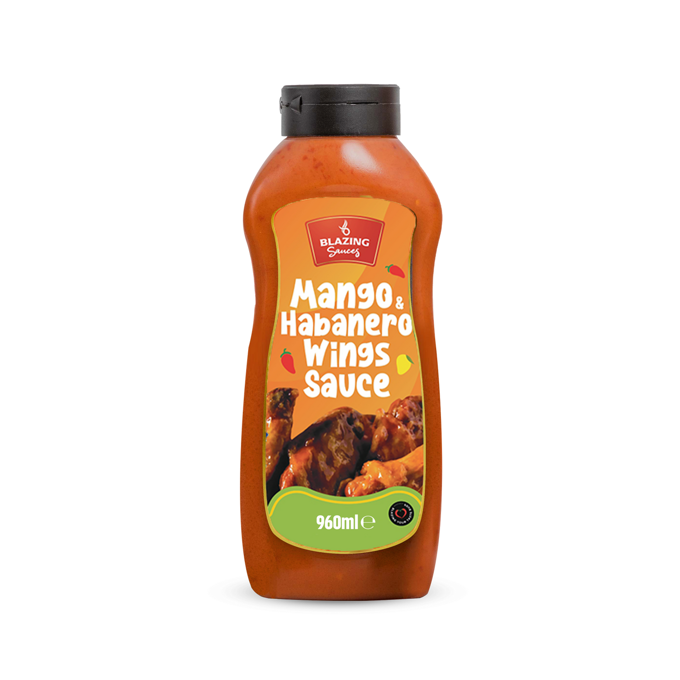Blazing Mango Habanero Sauce 960ml, Sweet Heat Peri Peri Glaze & Marinade