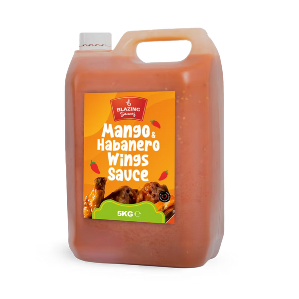 Blazing Mango Habanero Sauce 5kg, Sweet Heat Peri Peri Glaze & Marinade
