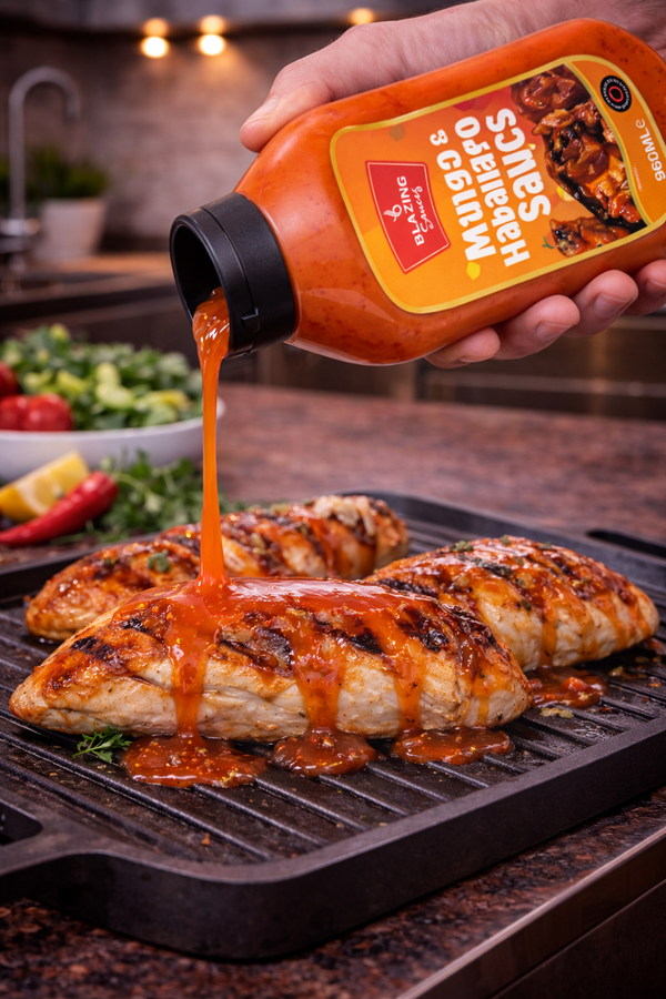 Blazing Mango Habanero Sauce 960ml, Sweet Heat Peri Peri Glaze & Marinade