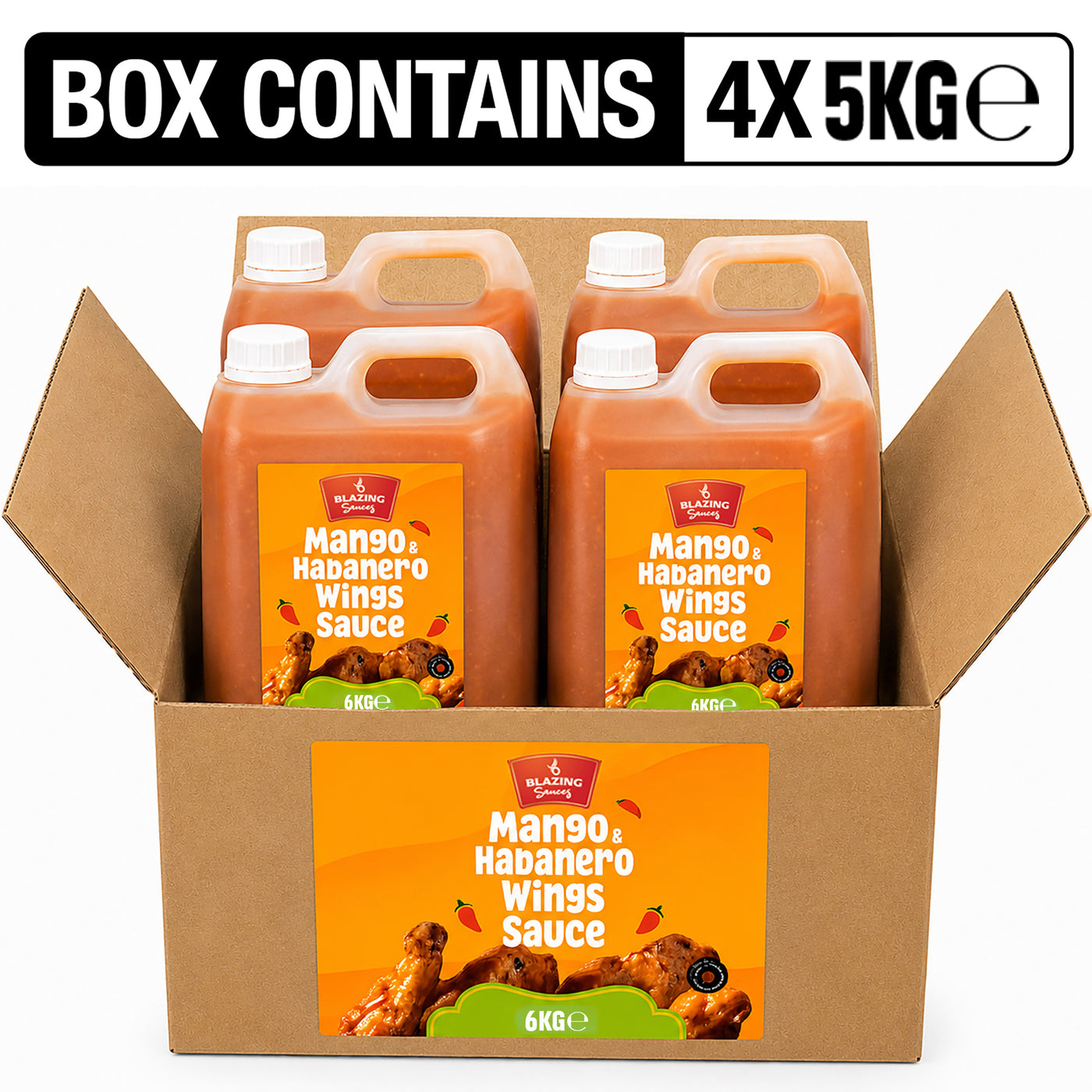 Blazing Mango Habanero Sauce 6kg, Sweet Heat Peri Peri Glaze & Marinade