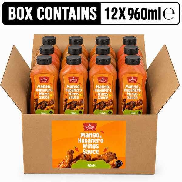 Blazing Mango Habanero Sauce 960ml, Sweet Heat Peri Peri Glaze & Marinade