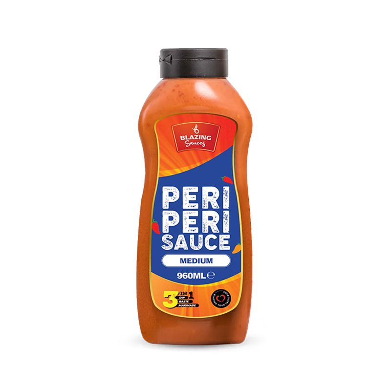 Blazing Medium Peri Peri Sauce 960ml, Bold & Balanced Peri Heat