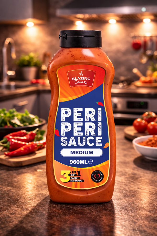 Blazing Medium Peri Peri Sauce 960ml, Bold & Balanced Peri Heat