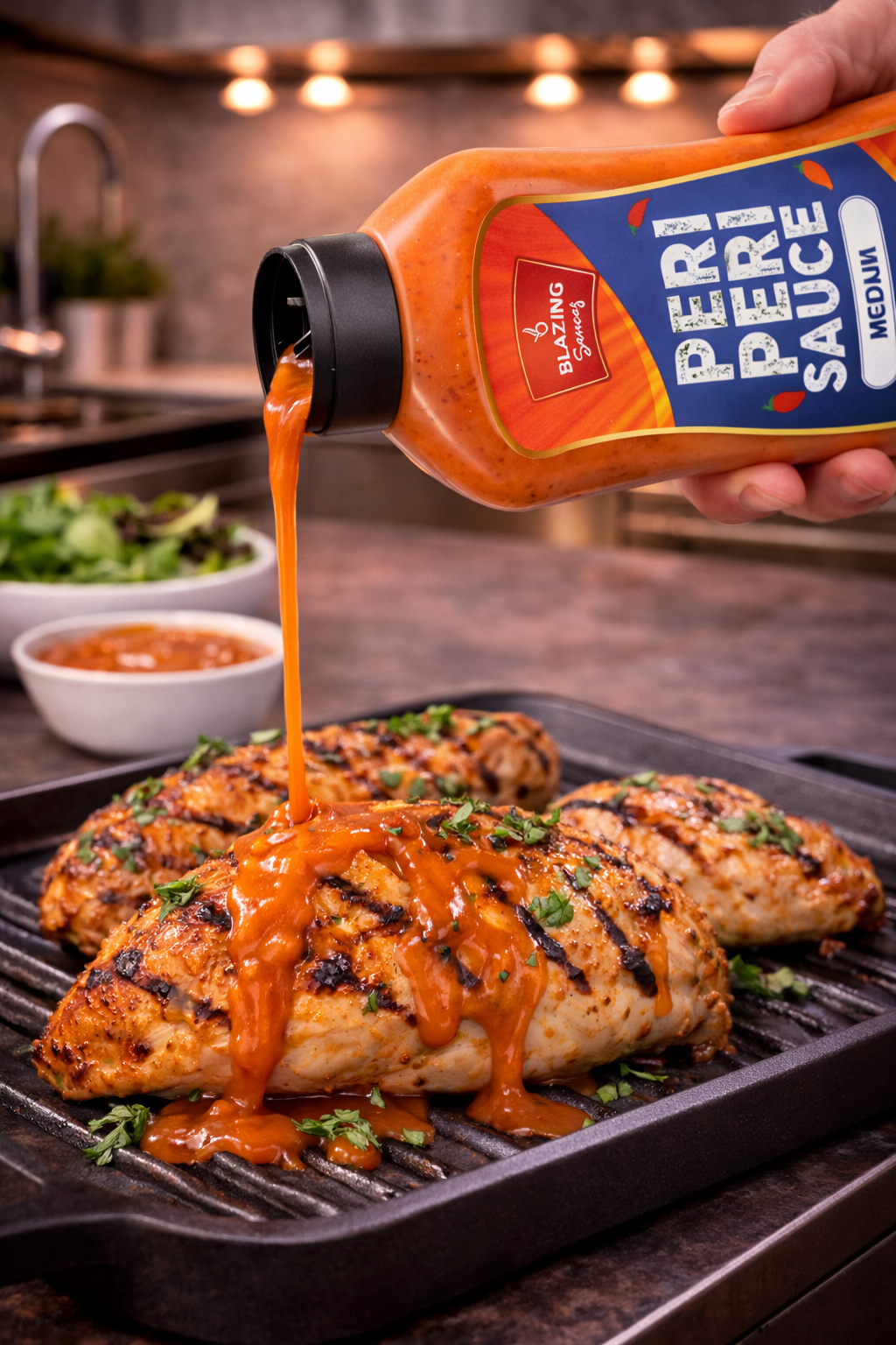 Blazing Medium Peri Peri Sauce 960ml, Bold & Balanced Peri Heat