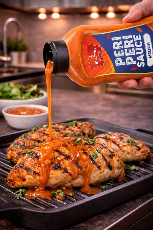 Blazing Medium Peri Peri Sauce 520ml, Bold & Balanced Peri Heat