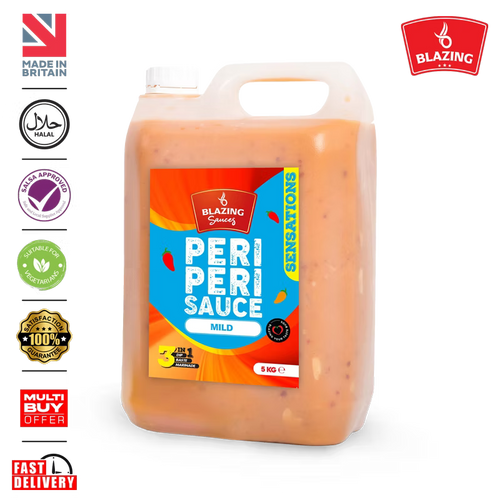 Blazing Mild Peri Peri Sauce 5kg, Subtle Spice Peri Peri Flavour