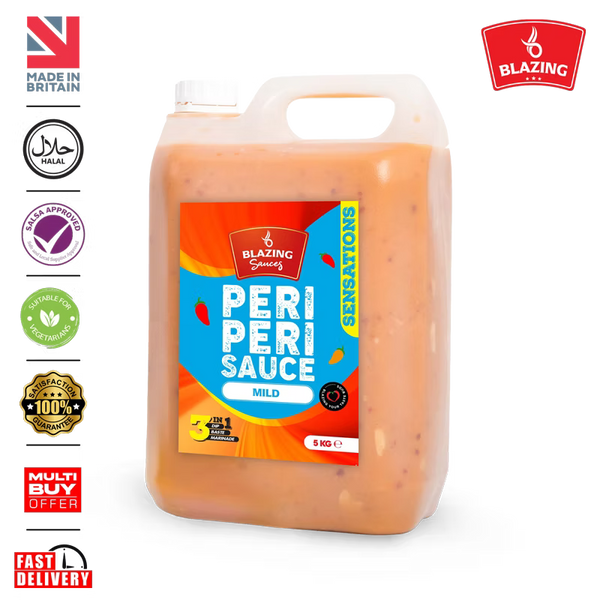 Blazing Mild Peri Peri Sauce 5kg, Subtle Spice Peri Peri Flavour