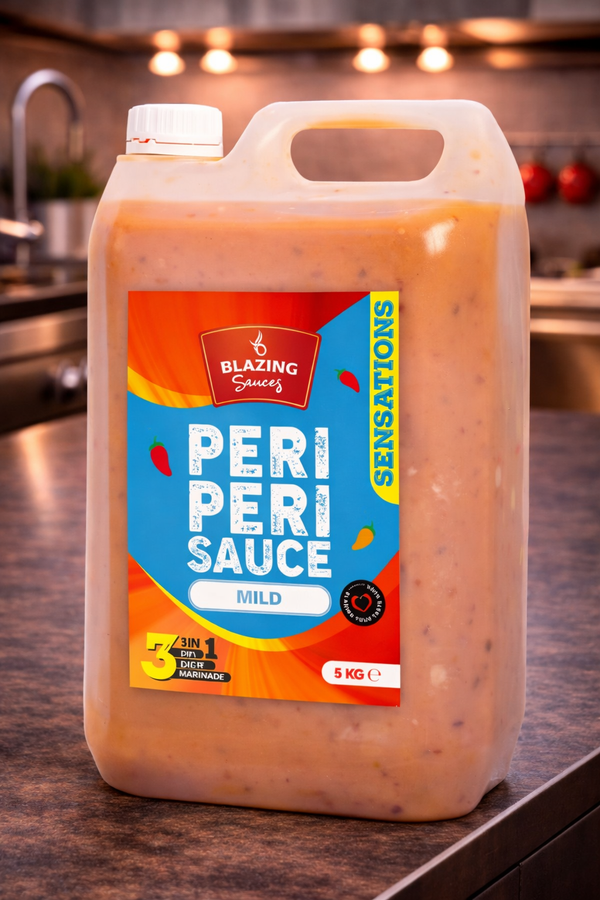 Blazing Mild Peri Peri Sauce 5kg, Subtle Spice Peri Peri Flavour
