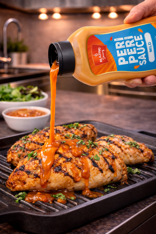Blazing Mild Peri Peri Sauce 520ml, Subtle Spice Peri Peri Flavour