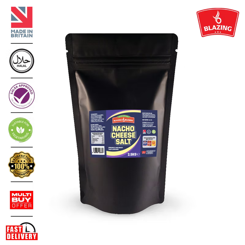 Blazing Nacho Salt Seasoning – Cheesy Nacho Chip Seasoning (2.5kg Catering Pack)