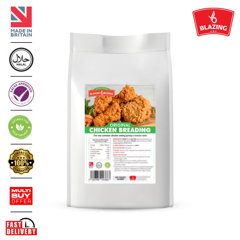 Blazing Premium Original Chicken Breading – Crispy Fried Chicken Coating 12.5kg
