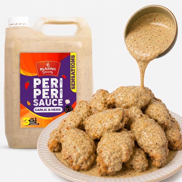 Garlic & Herb Peri Peri Sauce 5kg, Mild Zesty Chilli Marinade