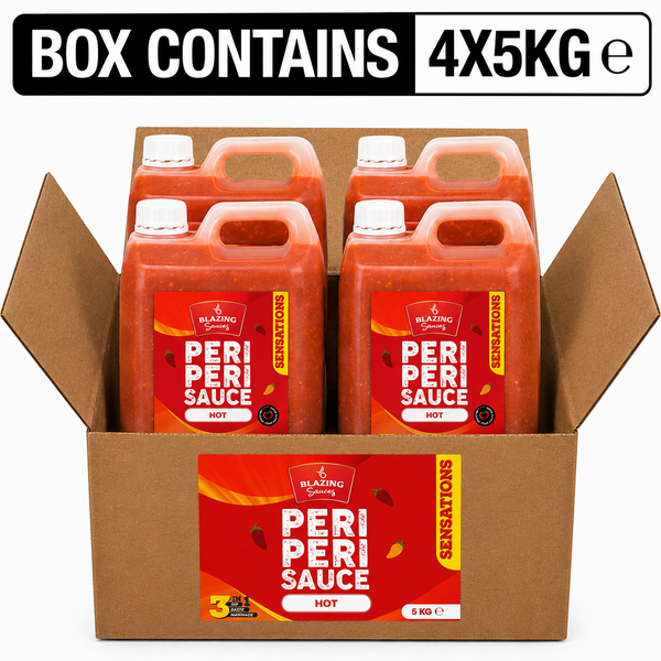 Blazing Hot Peri Peri Sauce 5kg, Fiery Chicken Baste, Dip & Marinade
