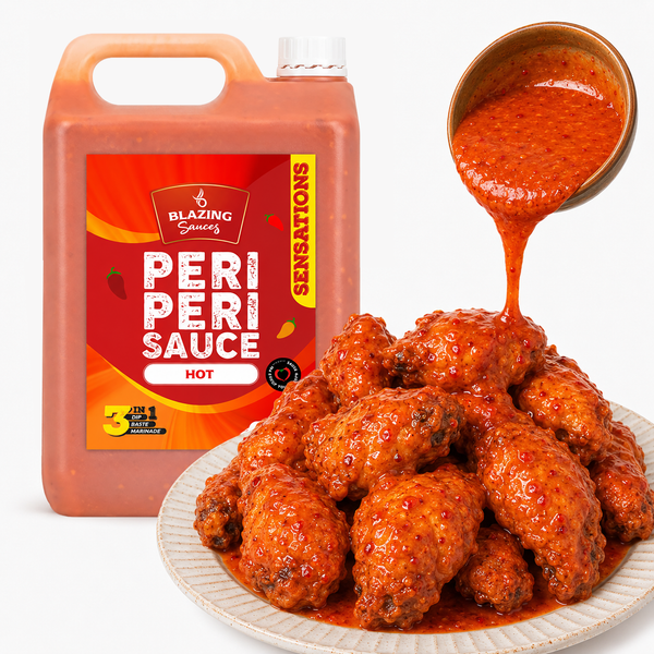 Blazing Hot Peri Peri Sauce 5kg, Fiery Chicken Baste, Dip & Marinade