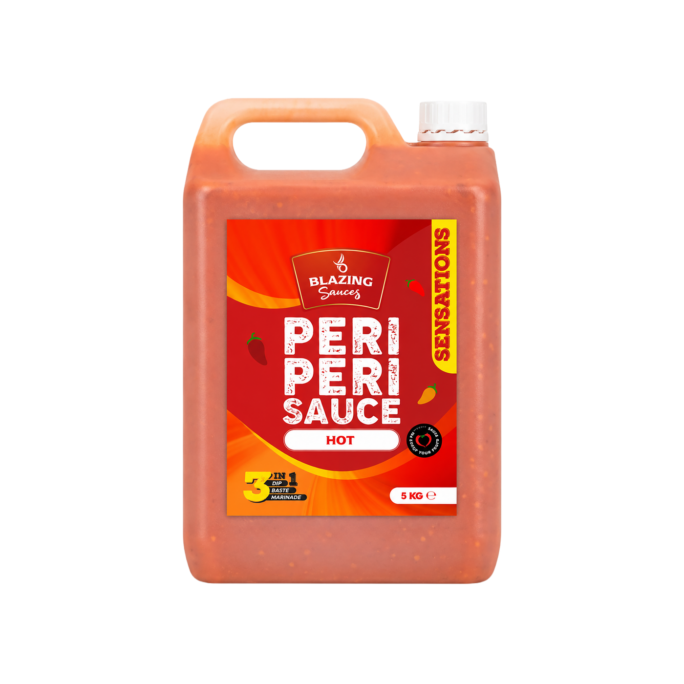 Blazing Hot Peri Peri Sauce 5kg, Fiery Chicken Baste, Dip & Marinade