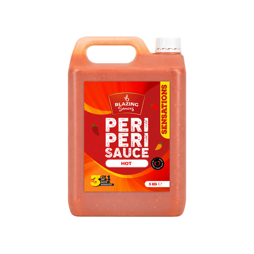 Blazing Hot Peri Peri Sauce 5kg, Fiery Chicken Baste, Dip & Marinade
