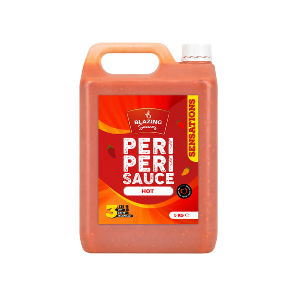 Blazing Hot Peri Peri Sauce 5kg, Fiery Chicken Baste, Dip & Marinade