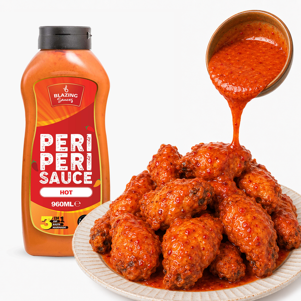 Blazing Hot Peri Peri Sauce 960ml, Fiery Chicken Baste, Dip & Marinade