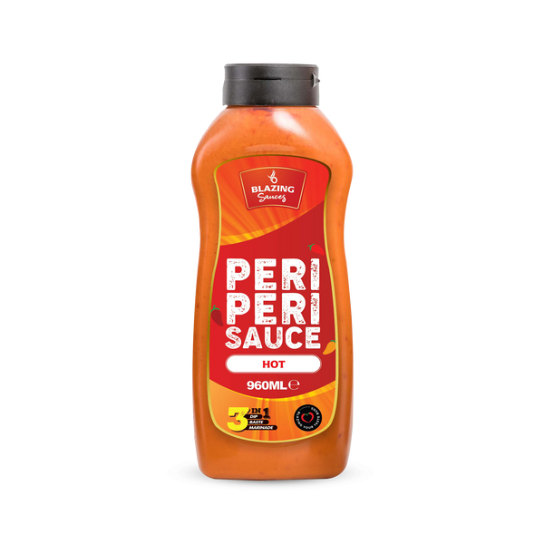 Blazing Hot Peri Peri Sauce 960ml, Fiery Chicken Baste, Dip & Marinade