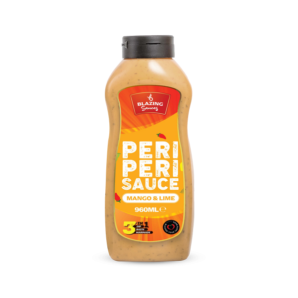 Blazing Peri Peri Mango & Lime Sauce 960ml, Sweet & Zesty Chicken Glaze, Dip & Marinade (Copy)