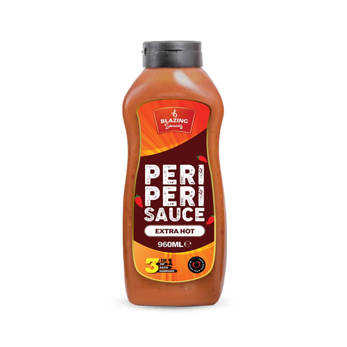Blazing Extra Hot Peri Peri Sauce 960ml, Fiery Chicken Baste, Dip & Marinade