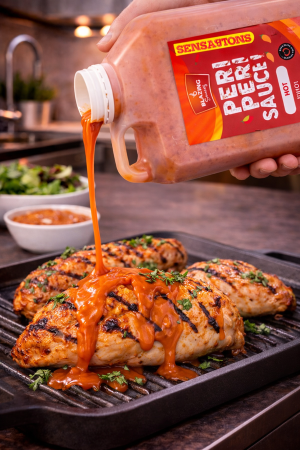 Blazing Hot Peri Peri Sauce 5kg, Fiery Chicken Baste, Dip & Marinade