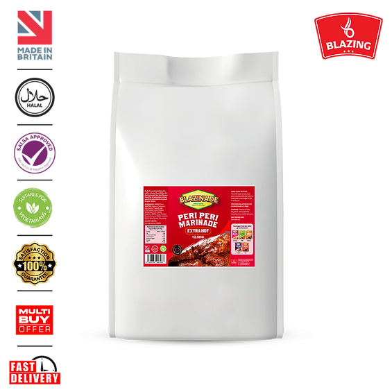Blazing Peri Peri Extra Hot Marinade 12.5kg, Spicy Chicken & Grill Seasoning