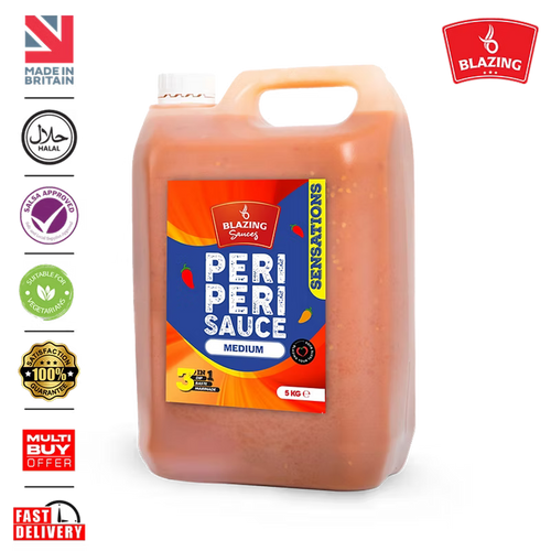 Blazing Medium Peri Peri Sauce 5kg, Bold & Balanced Peri Heat
