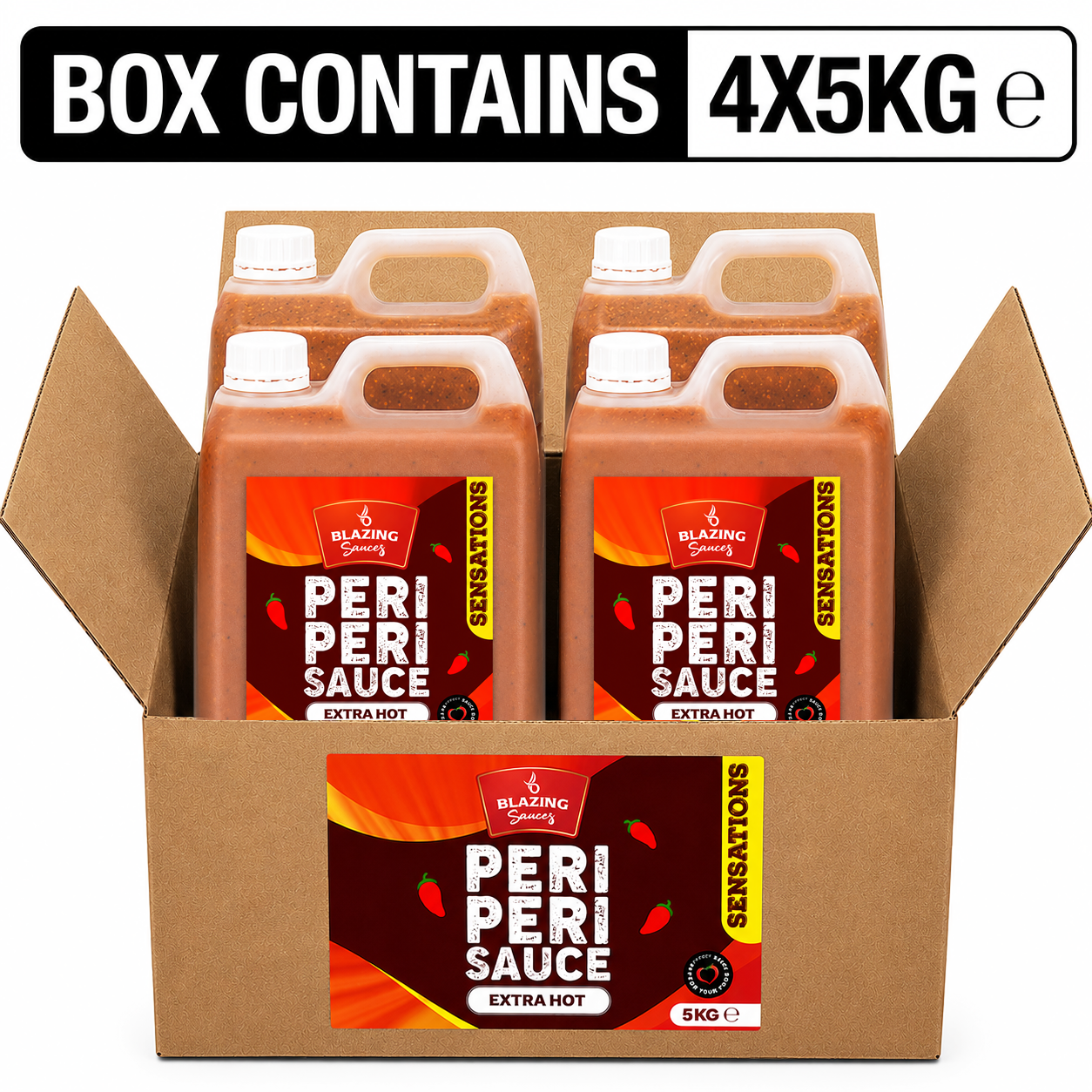 Blazing Extra Hot Peri Peri Sauce 5kg, Fiery Chicken Baste, Dip & Marinade