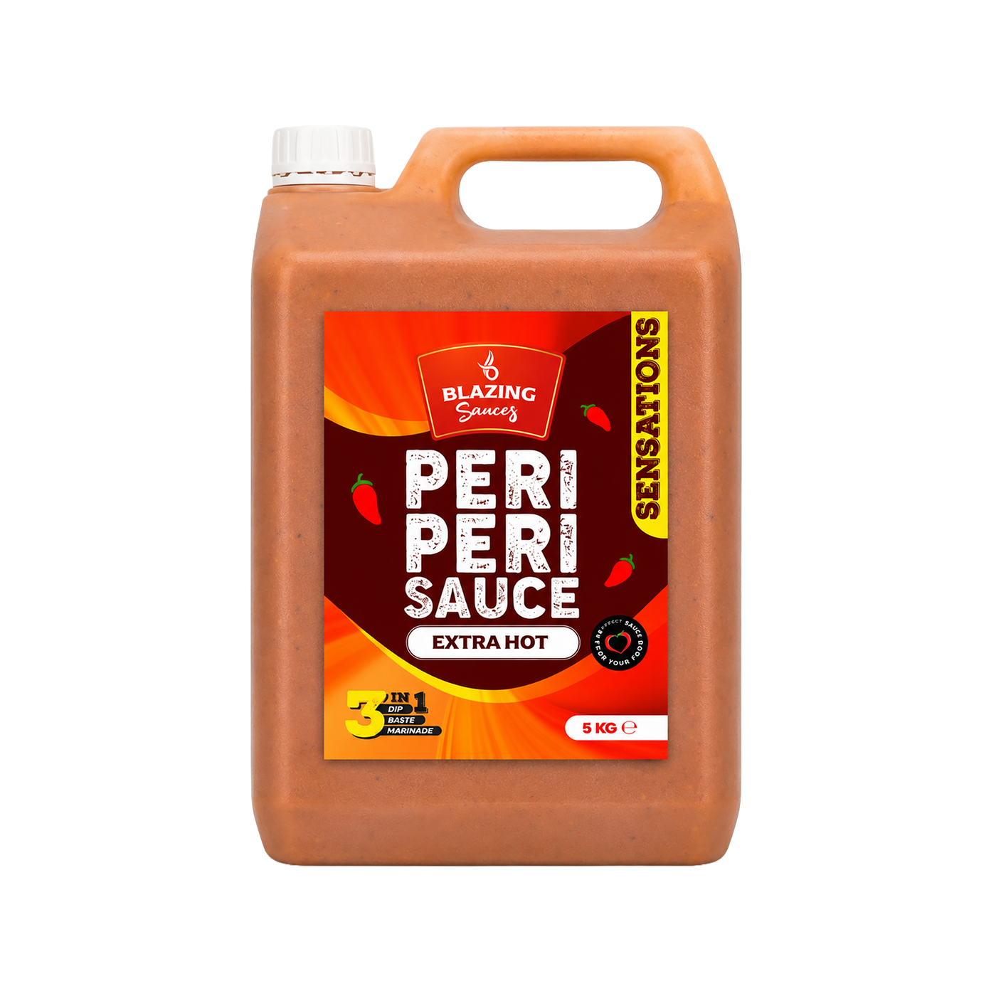 Blazing Extra Hot Peri Peri Sauce 5kg, Fiery Chicken Baste, Dip & Marinade
