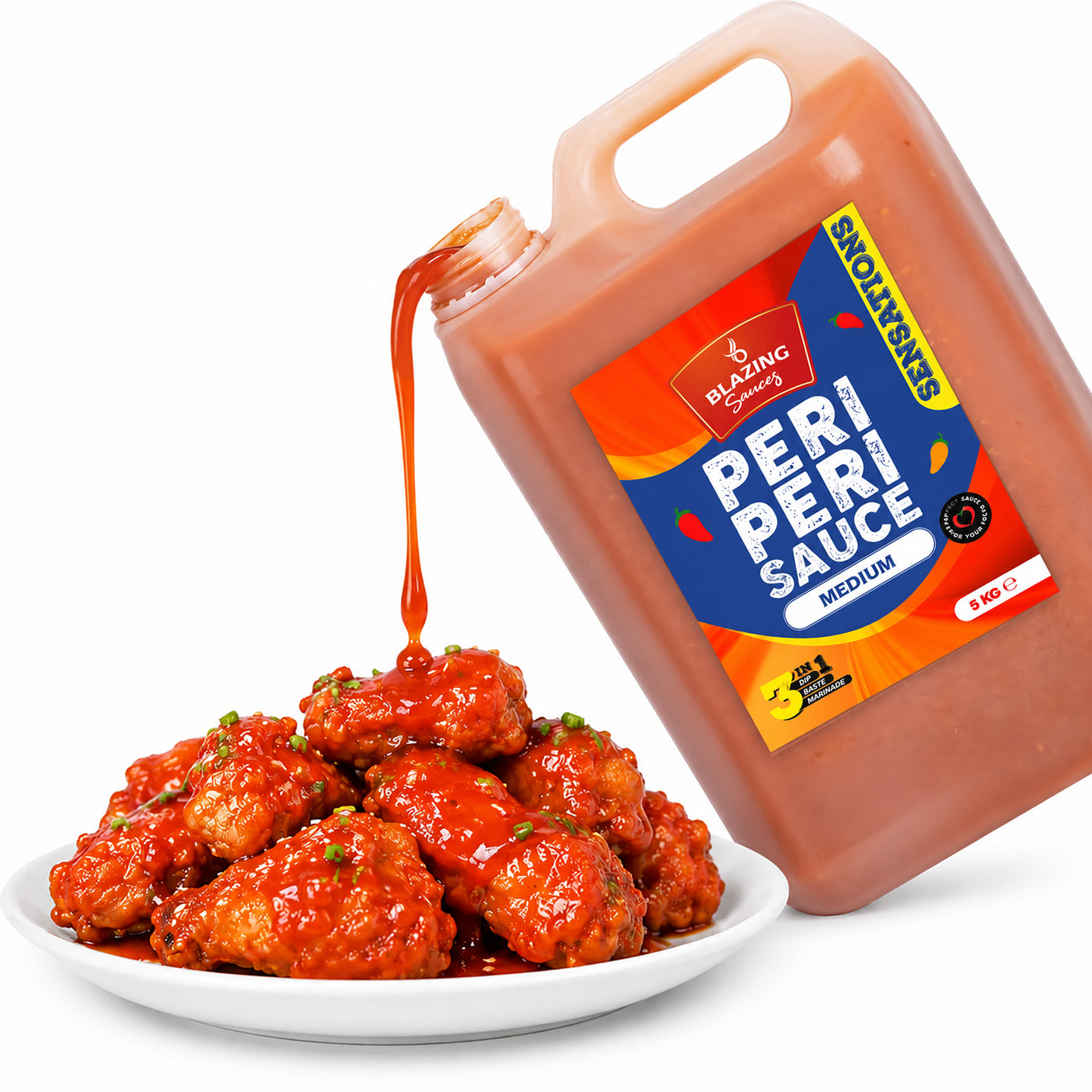 Blazing Medium Peri Peri Sauce 5kg, Bold & Balanced Peri Heat