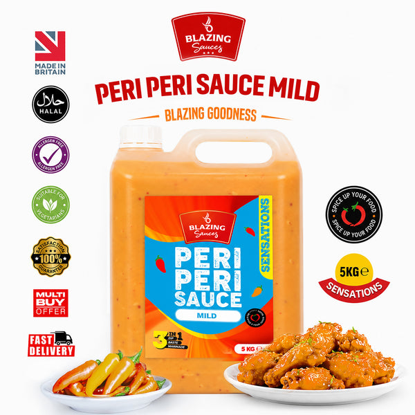 Blazing Mild Peri Peri Sauce 5kg, Subtle Spice Peri Peri Flavour