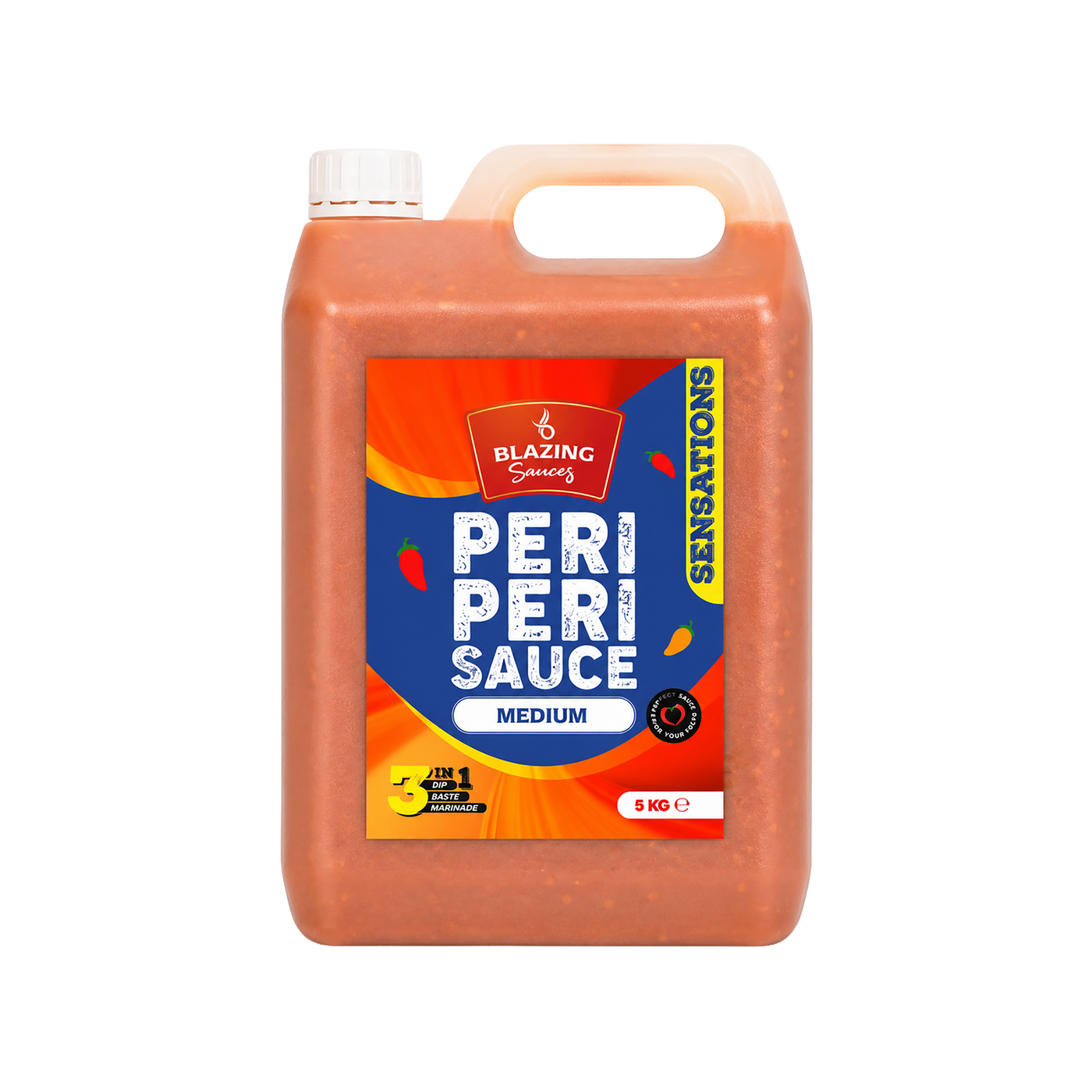 Blazing Medium Peri Peri Sauce 5kg, Bold & Balanced Peri Heat