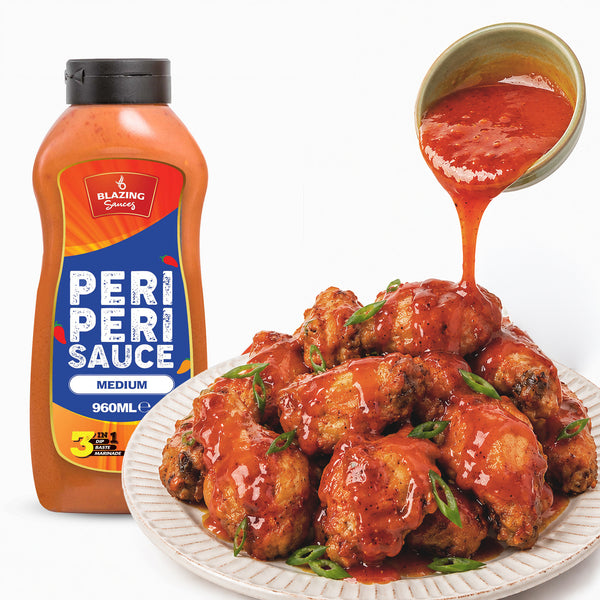 Blazing Medium Peri Peri Sauce 960ml, Bold & Balanced Peri Heat