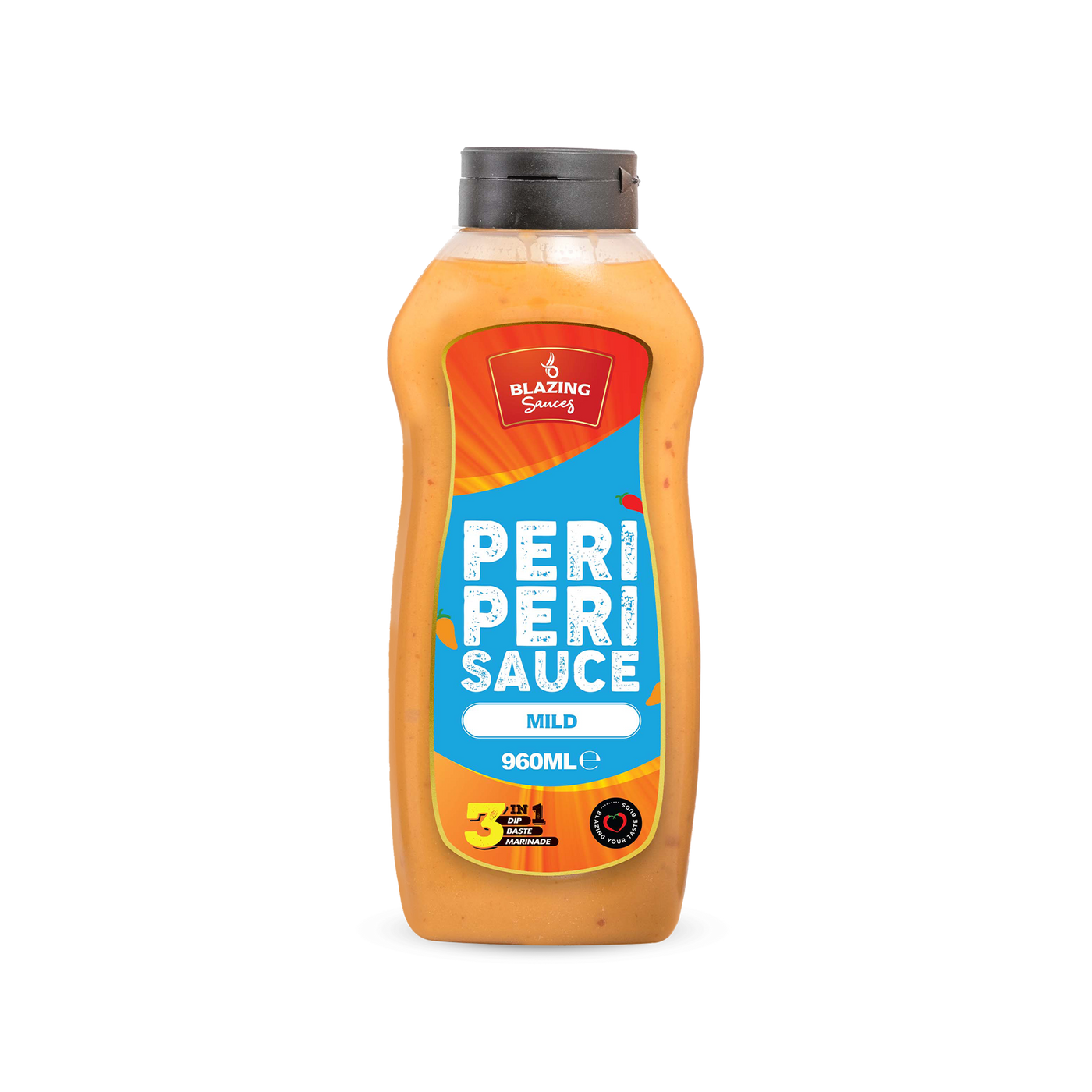 Blazing Mild Peri Peri Sauce 960ml, Subtle Spice Peri Peri Flavour