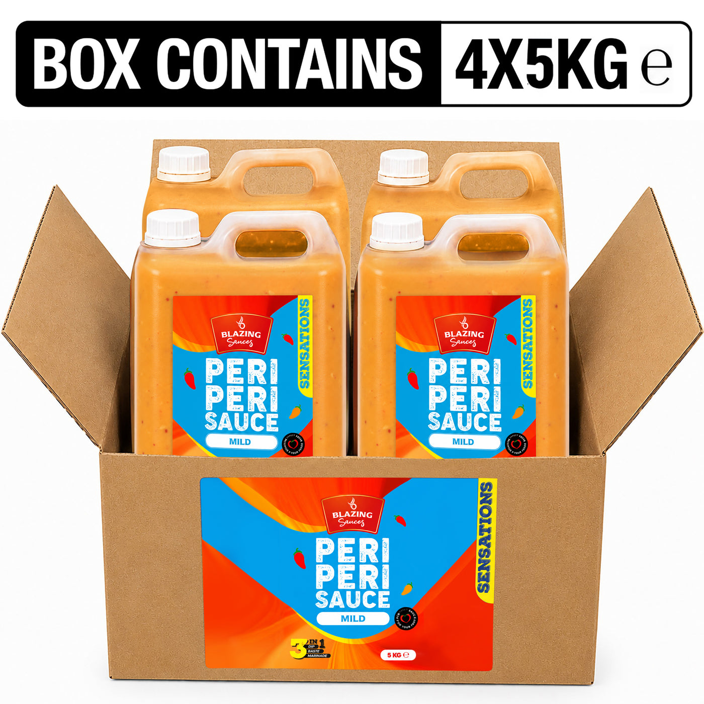 Blazing Mild Peri Peri Sauce 5kg, Subtle Spice Peri Peri Flavour