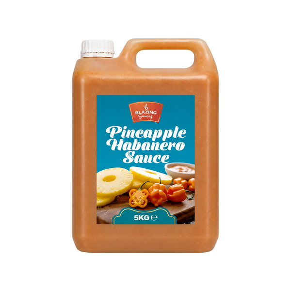 Blazing Pineapple Habanero Sauce 5kg, Sweet Heat for Chicken, Burgers and Vegetables