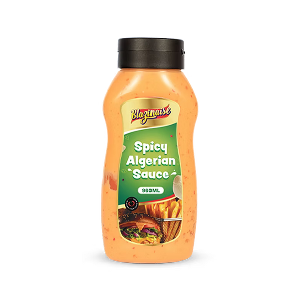 Blazing Spicy Algerian Sauce 960ml, Hot Spiced Condiment, Dip and Glaze