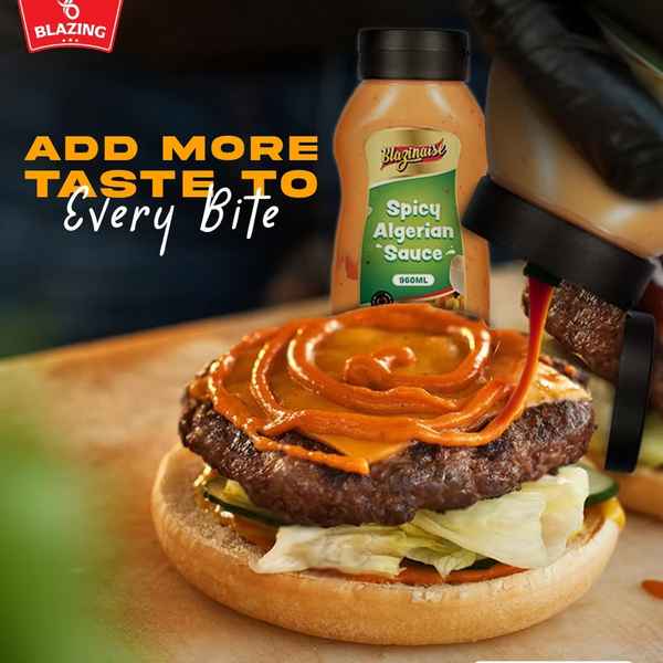 Blazing Spicy Algerian Sauce 960ml, Hot Spiced Condiment, Dip and Glaze